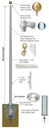 External - Commercial - Aluminum - Flagpole - 60x10