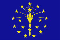 Outdoor -Indiana Flag - Nylon-6x10
