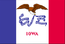 Outdoor -Iowa Flag - Nylon-6x10