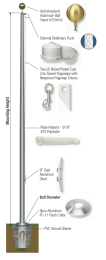 External - Residential - Aluminum - Flagpole - 15x3