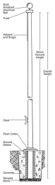 External - Commercial - Fiberglass - Flagpole - 50x10