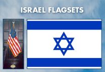 Indoor - Religious - Israel Complete Indoor Flag Set - 9ft