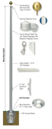 External - Residential - Aluminum - Flagpole - 15x3